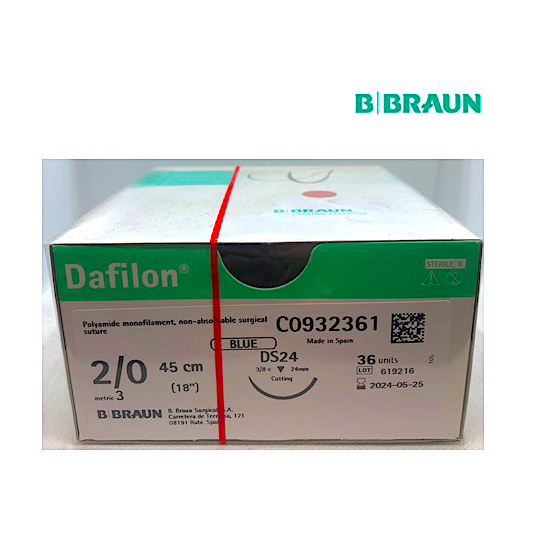 B Braun Dafilon USP 2/0 Needle 1X45cm, DS24, 36pcs/box